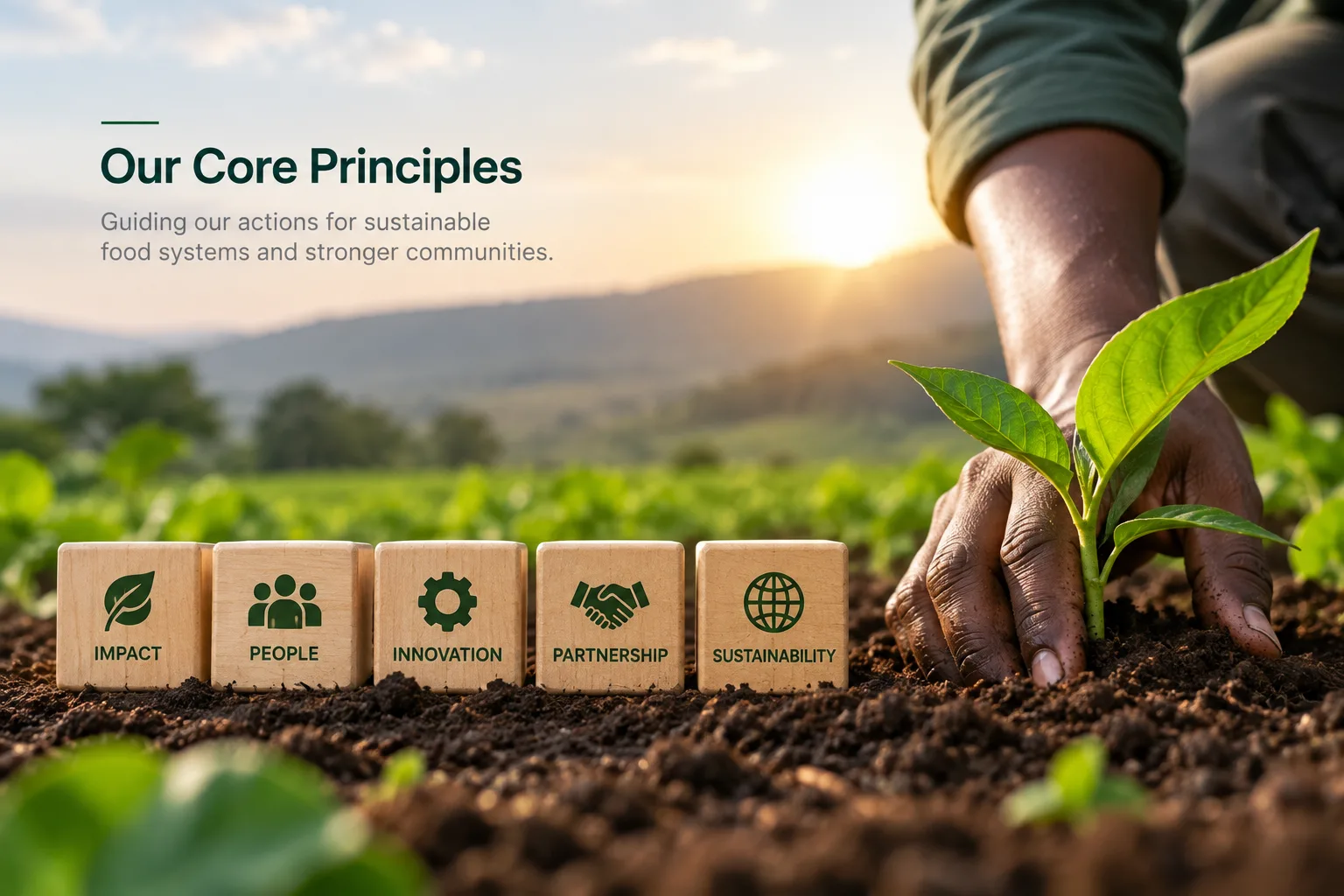 Agricultural landscape representing ADC delivery principles